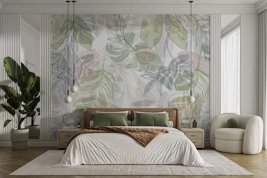 Fototapet palmové listy w04107