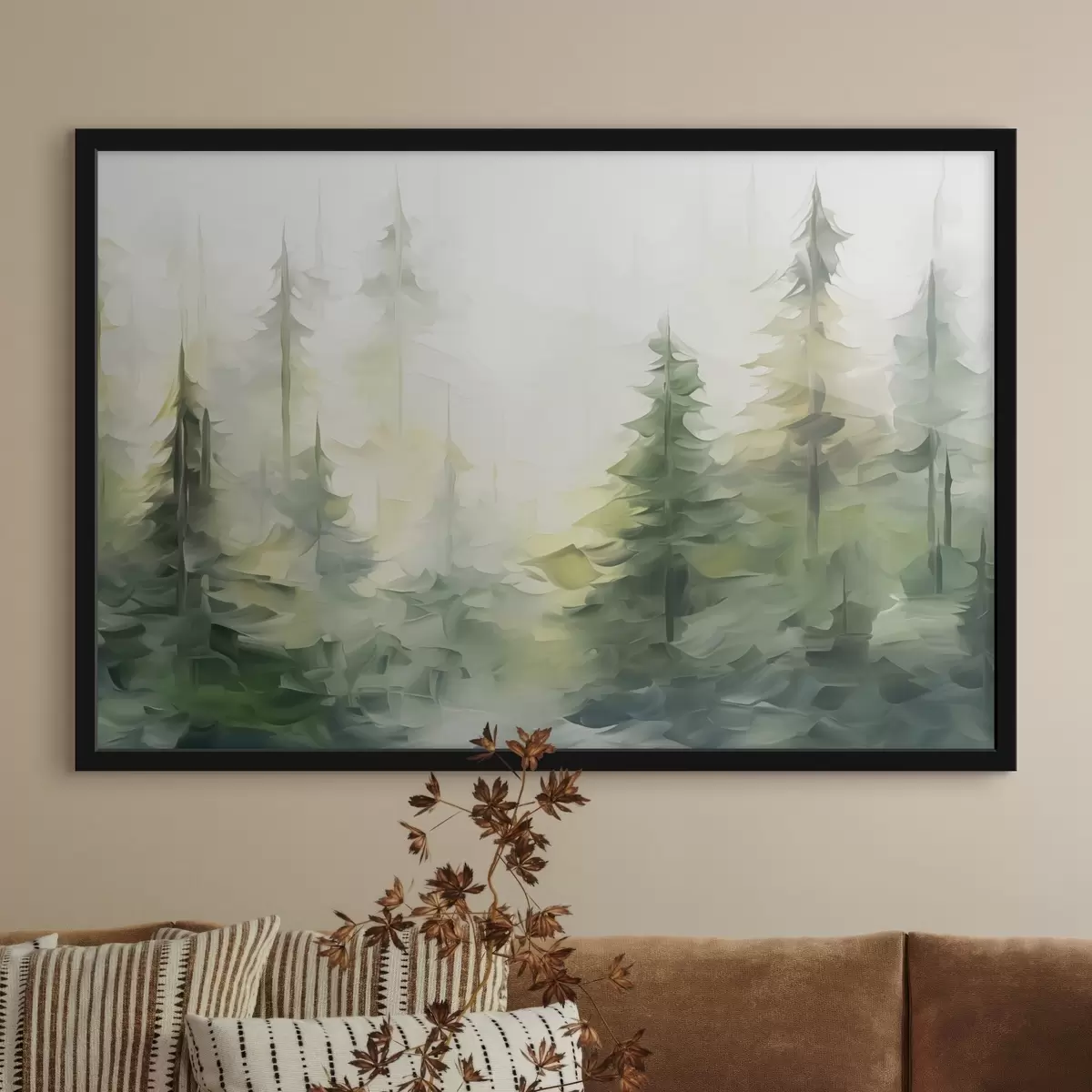 Poster Malba imitující les f44708