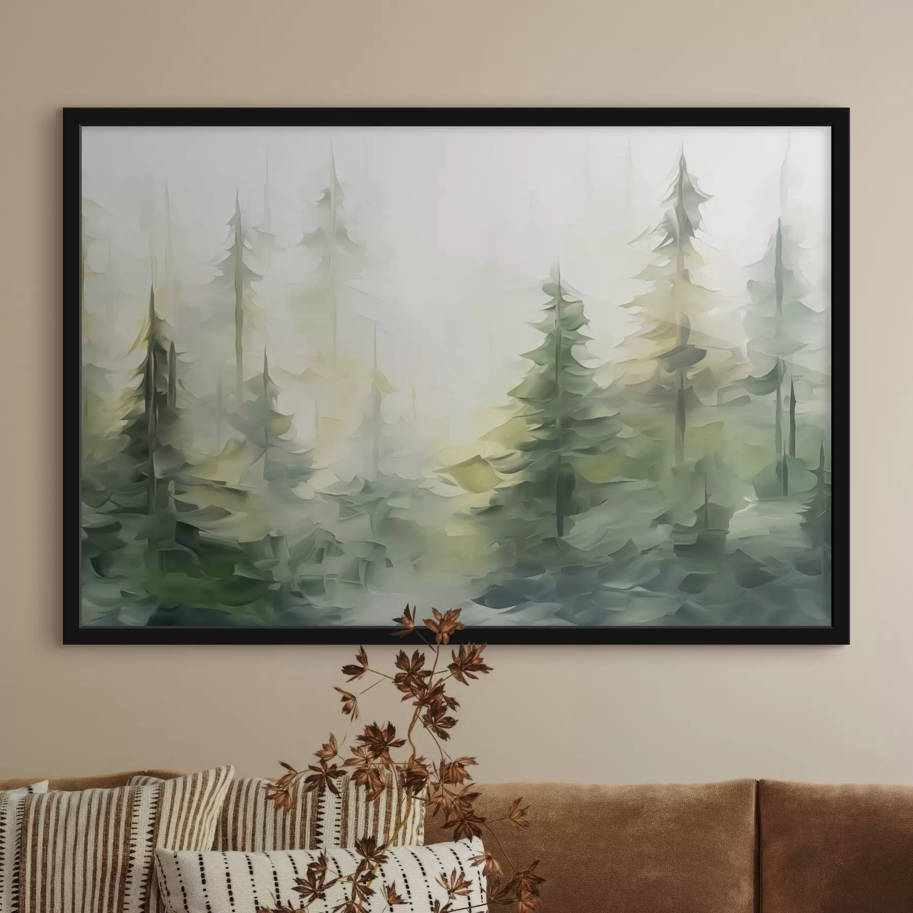 Fototapet Malba imitující les f44708