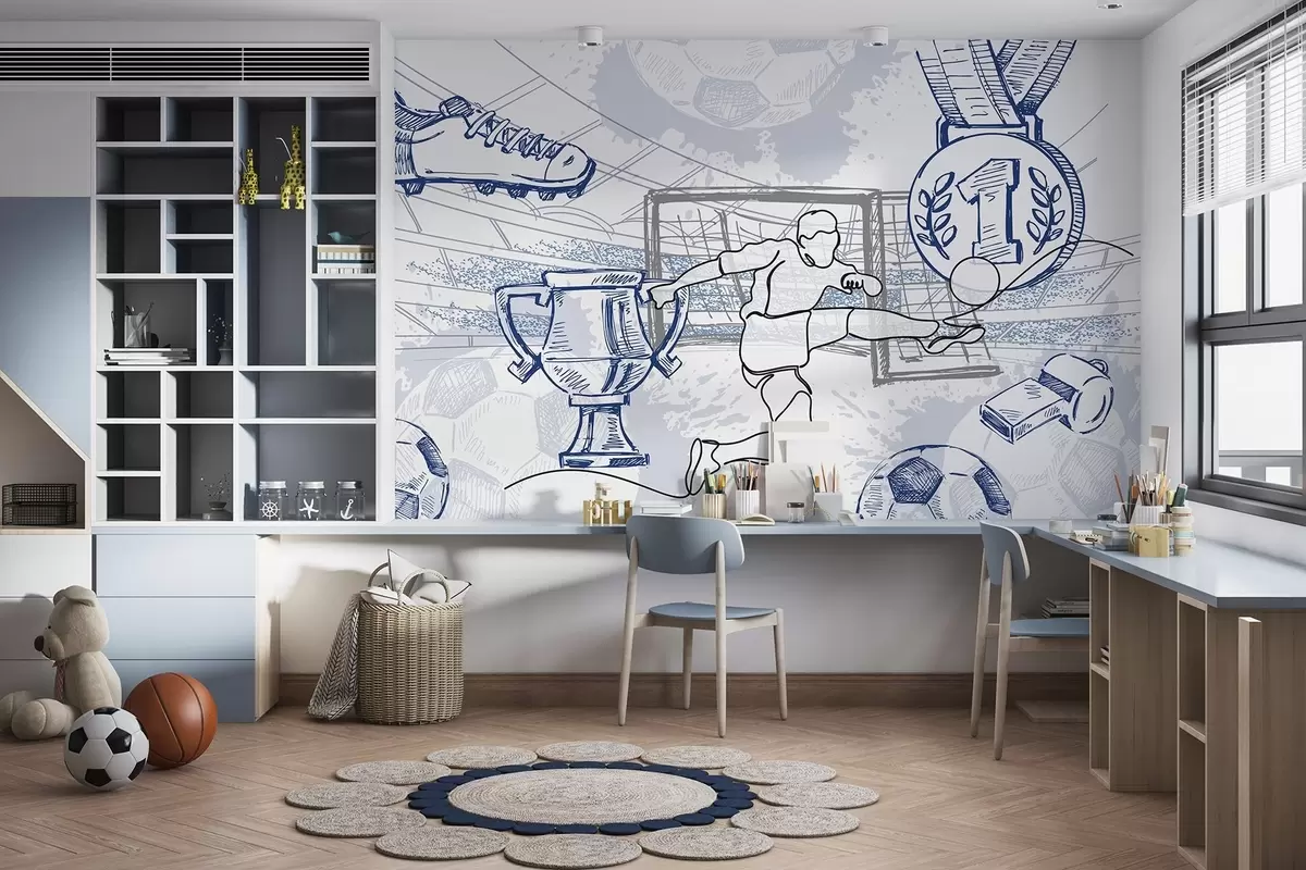 Fototapet Fotbalové atributy w04108