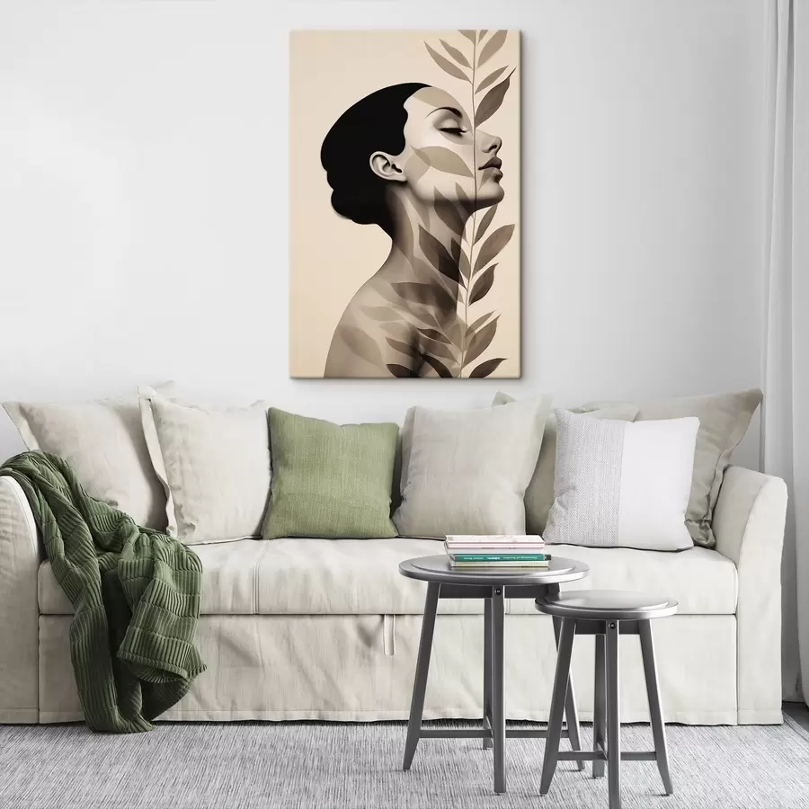 Obraz Profil ženy s květinovým vzorem Č. s44725