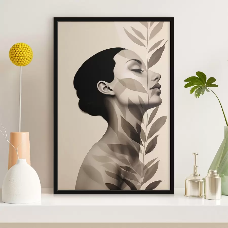 Fototapet Profil ženy s květinovým vzorem f44725