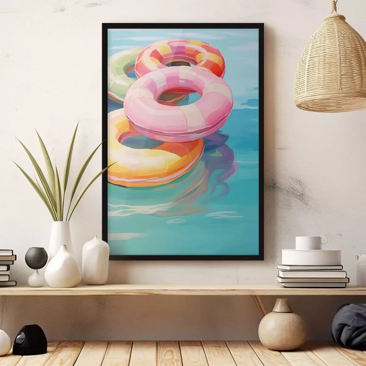 Poster Nafukovací kruhy ve vodě f44726