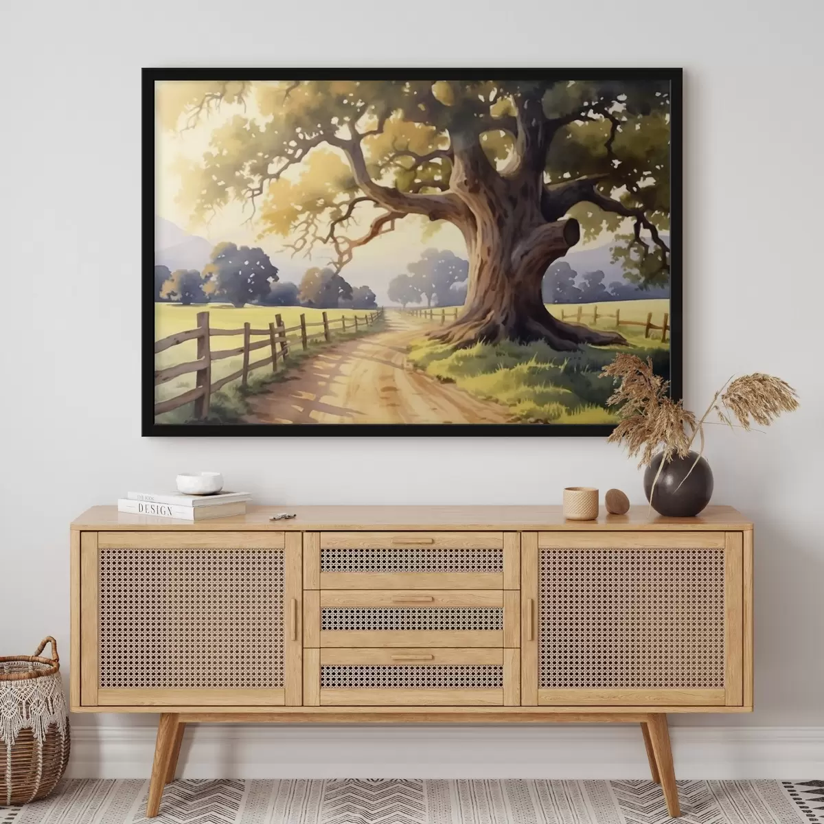 Poster ulička na venkovské silnici f44733