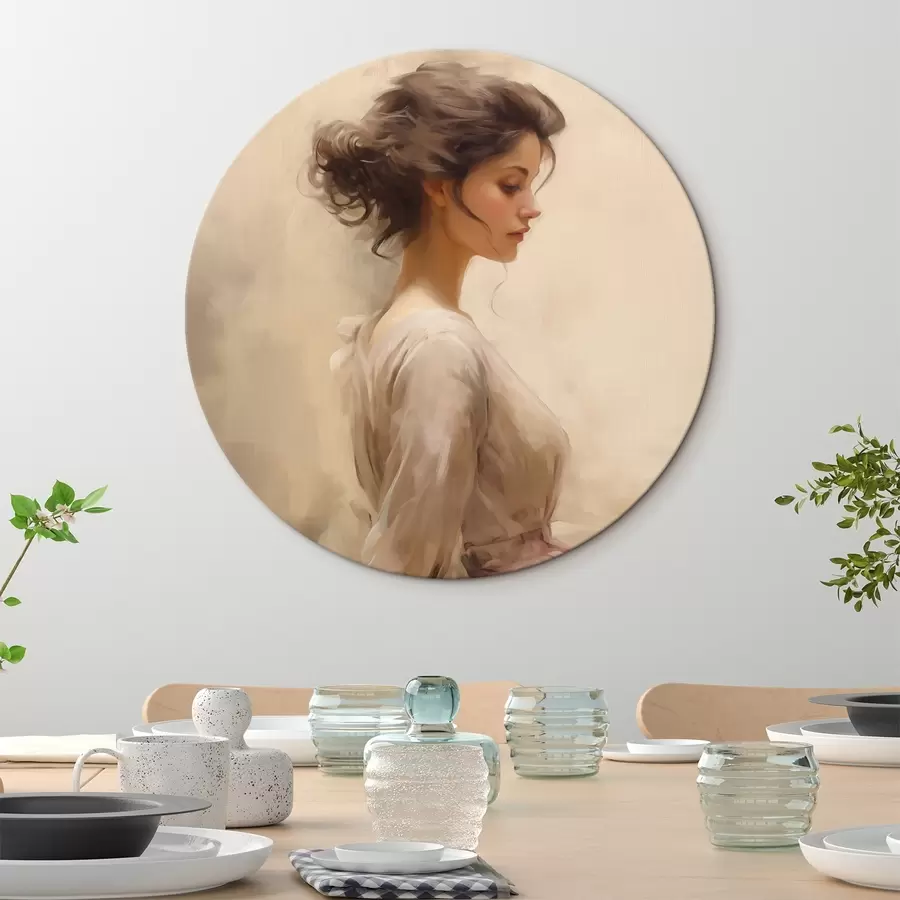 Obraz Něžná ženská postava na světlém pozadí Č. r44752