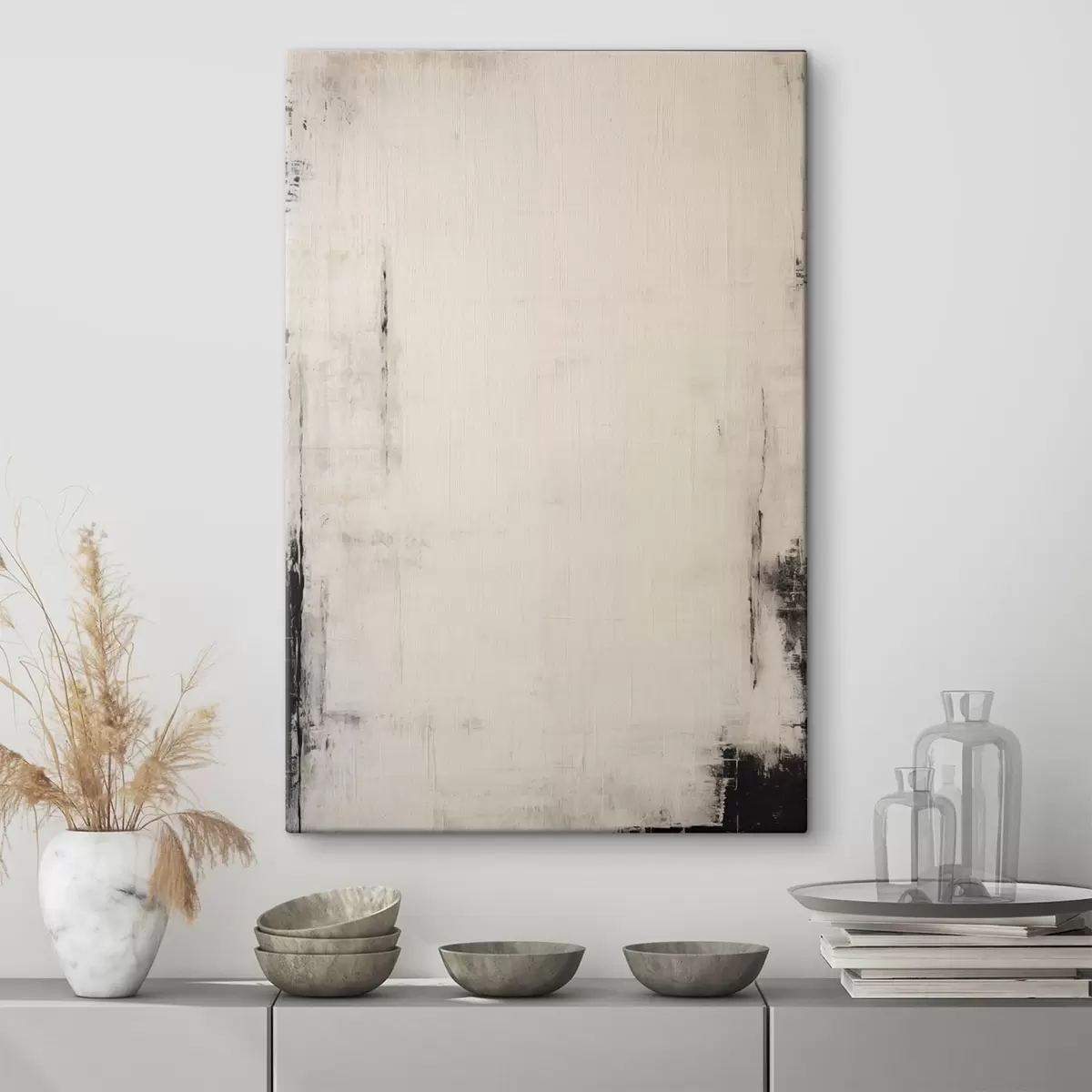 Obraz Světlé pozadí s tmavými tahy Č. s44741