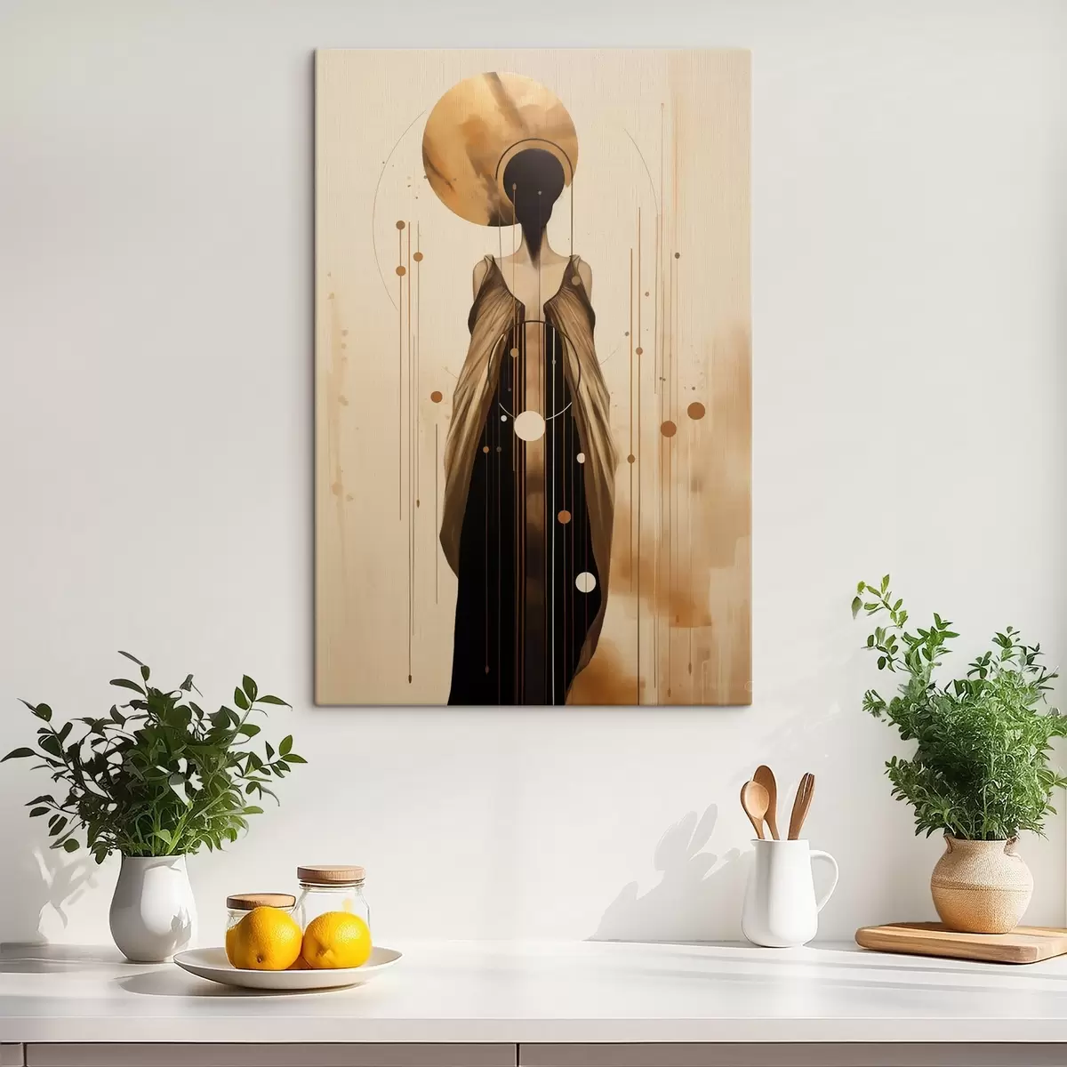 Obraz Abstraktní žena s ornamentem Č. s44748