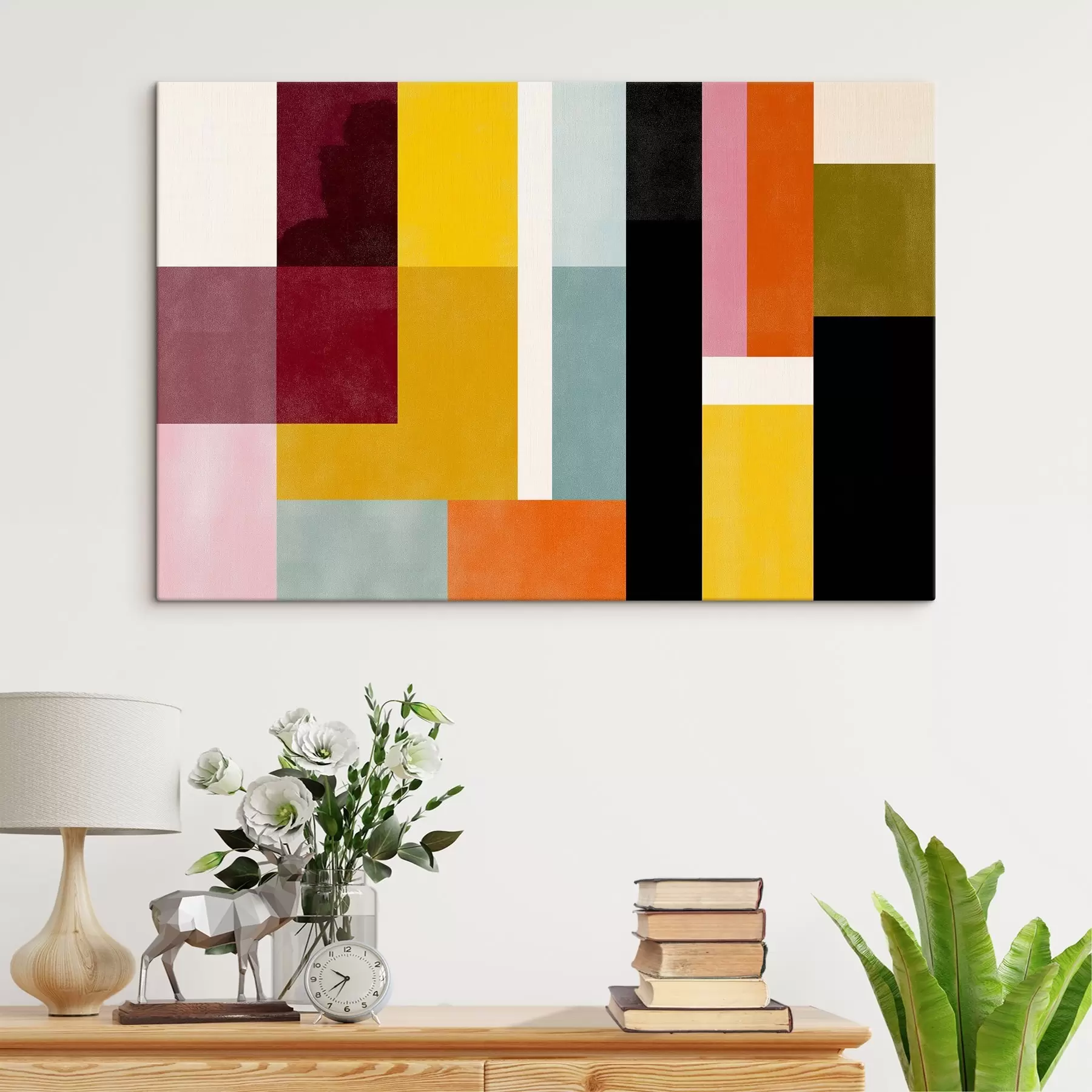 Obraz Barevné bloky v moderním stylu Č. s44755