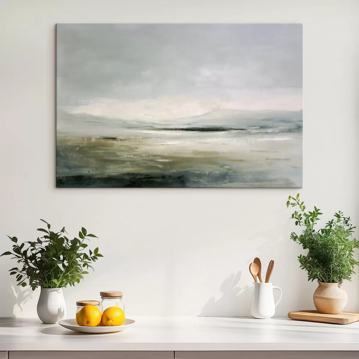 Obraz Minimalistická krajina s mlhou Č. s44756