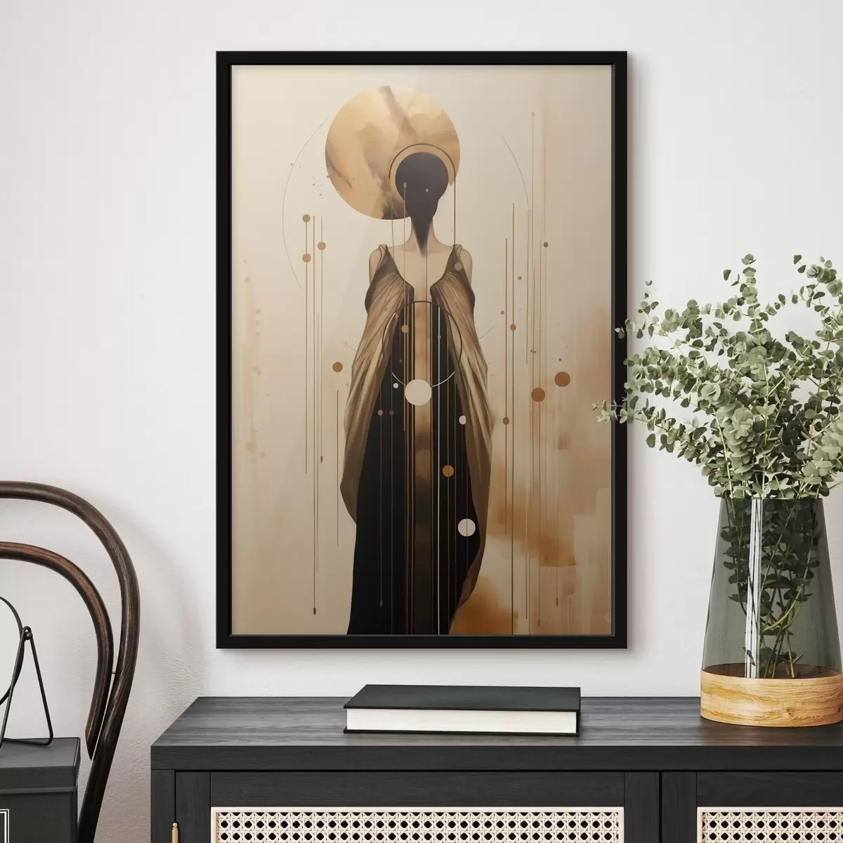 Poster Abstraktní žena s ornamentem f44748