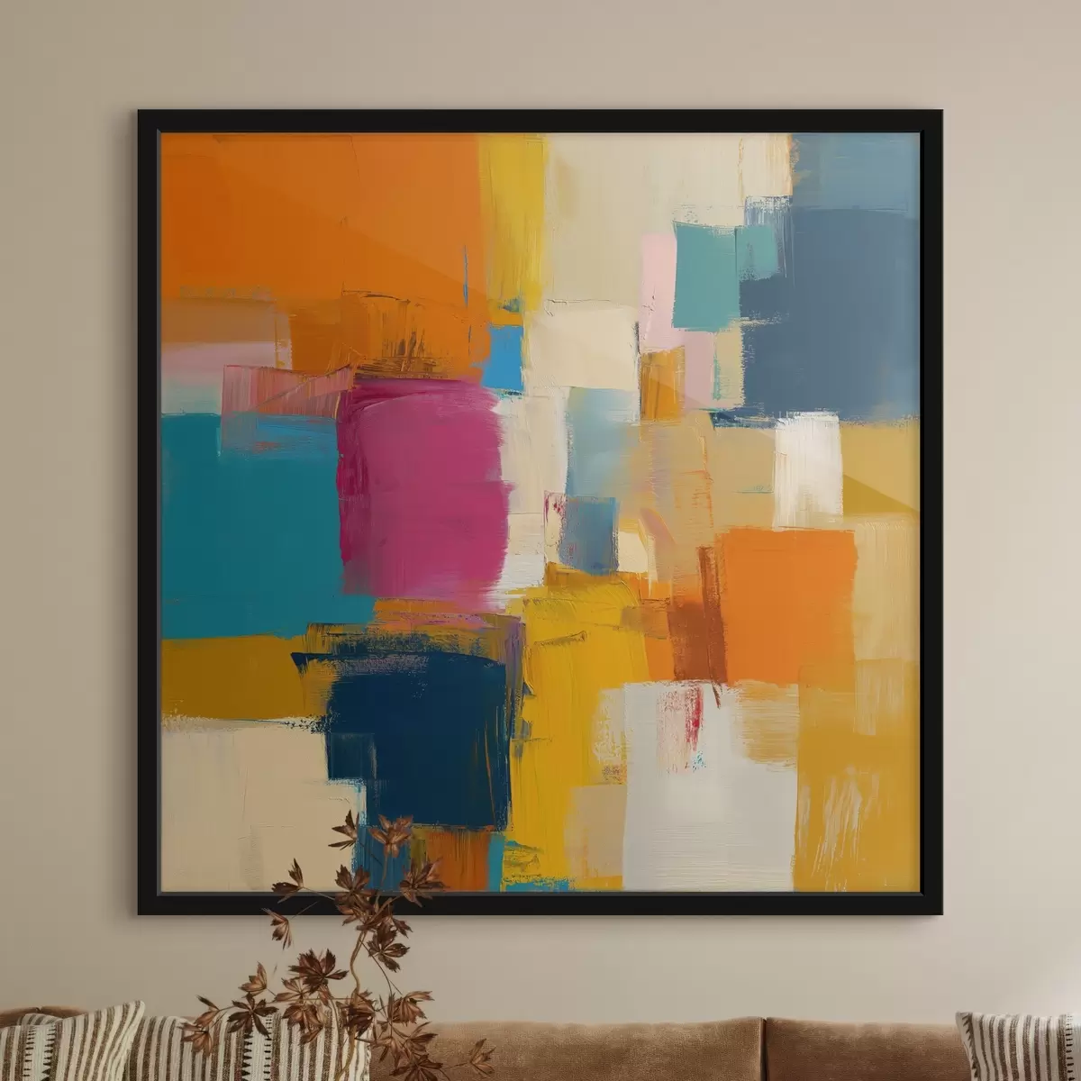 Poster Barevné skvrny v moderním stylu f44753