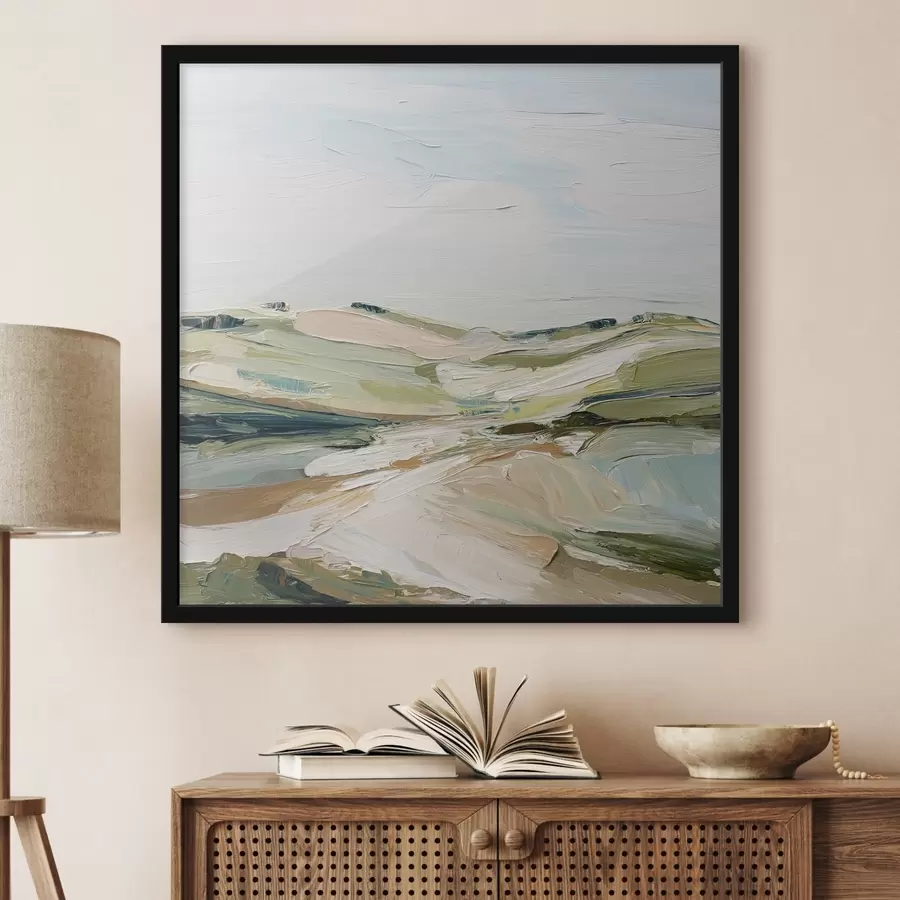 Fototapet Abstraktní kopce v jemných barvách f44754