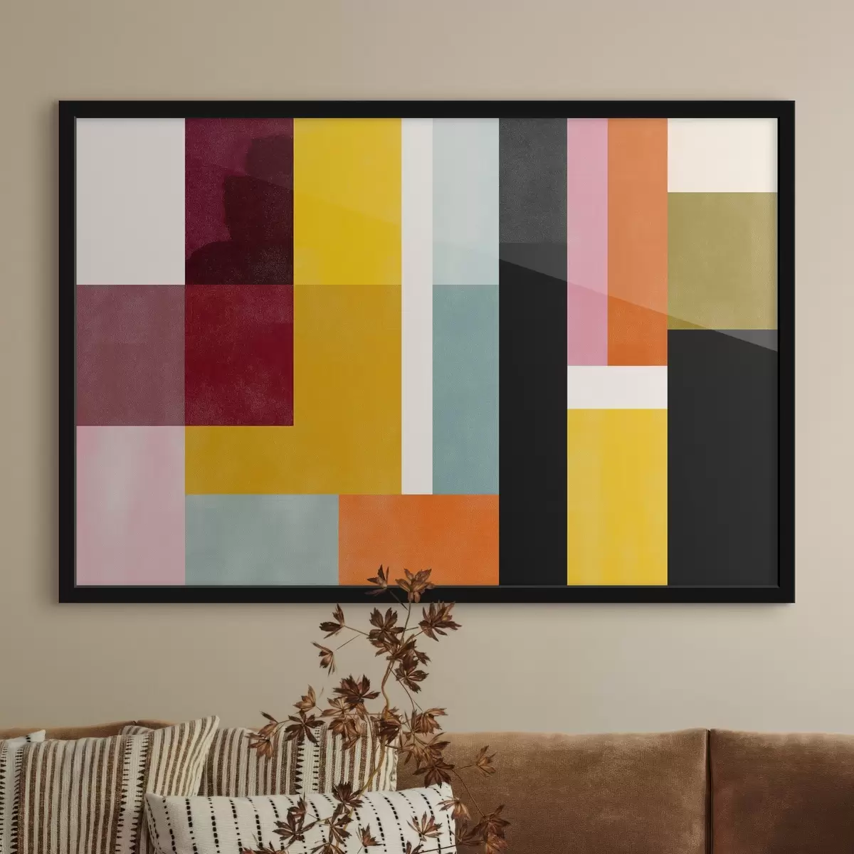 Poster Barevné bloky v moderním stylu f44755