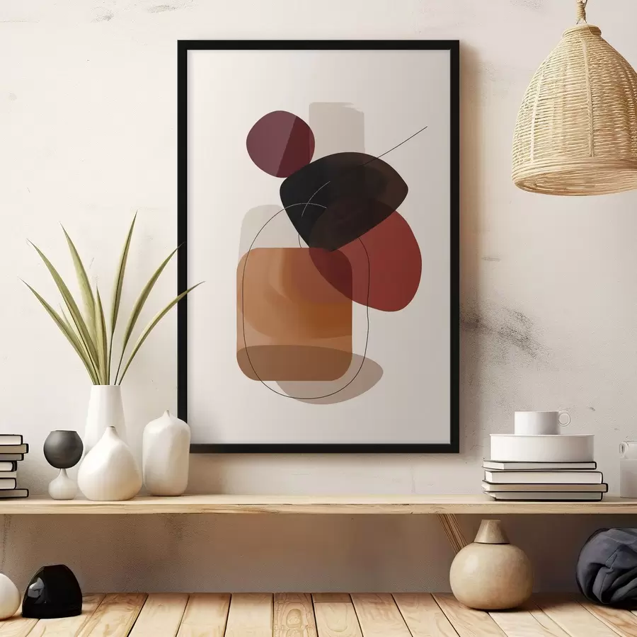 Fototapet Složení ve vínové a hnědé paletě f44758