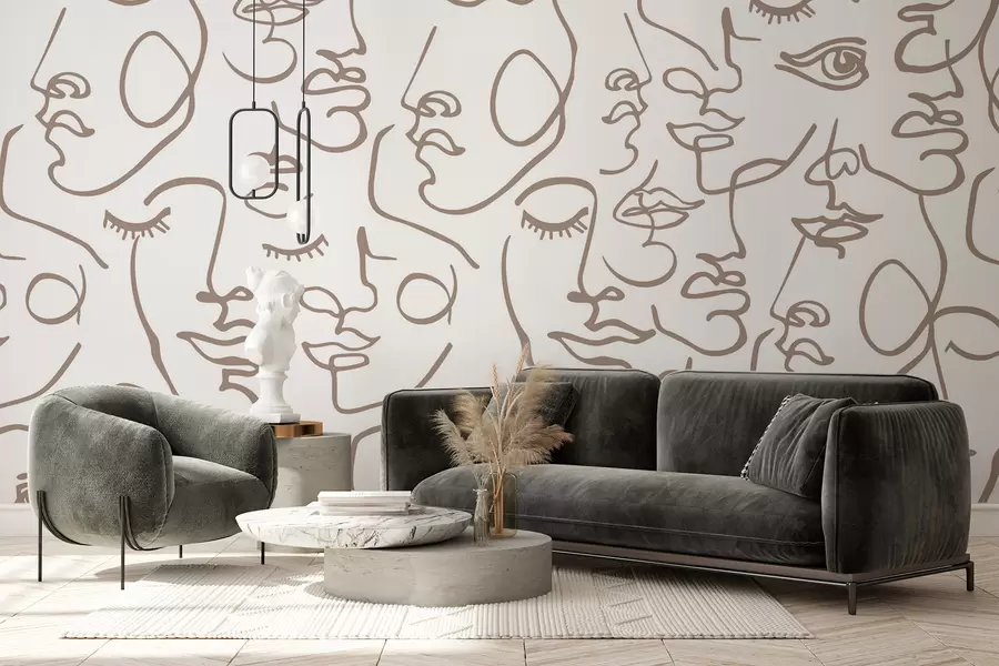 Fototapet Abstraktní tváře w04121v1