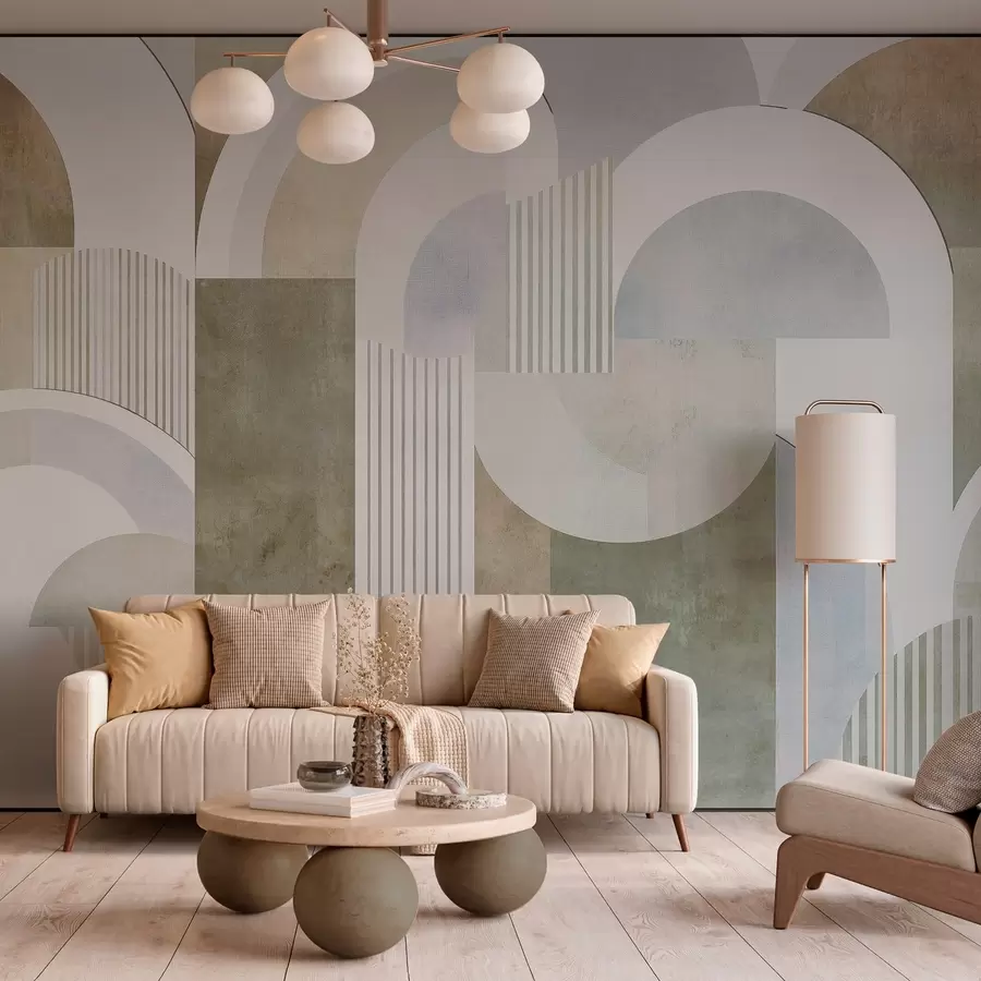 Fototapet Abstraktní geometrie ve stylu art deco s retro efektem w04079