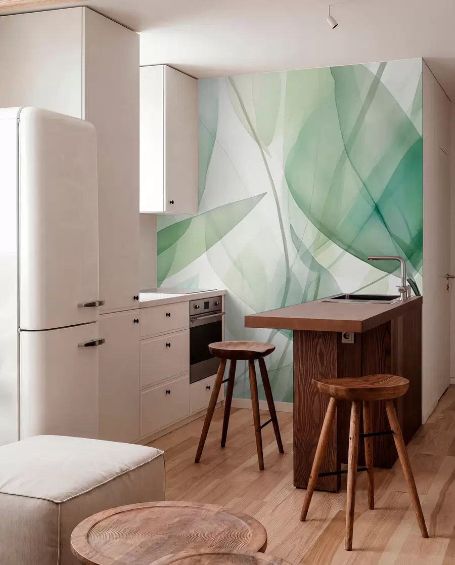 Fototapet Průhledné žilky listů w04145