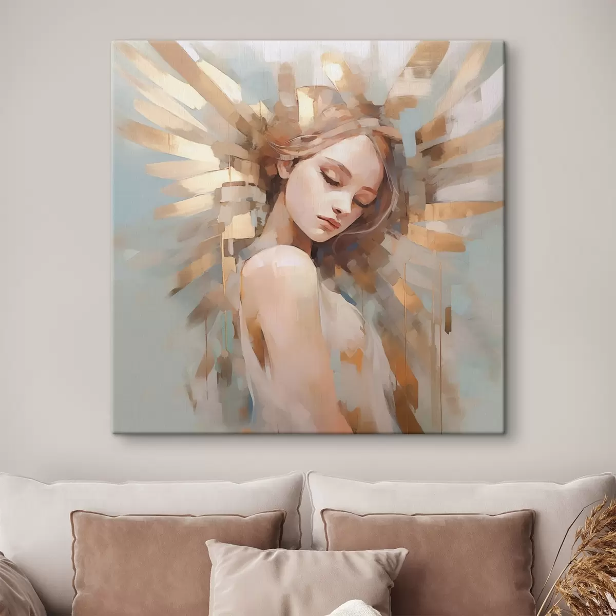 Obraz Abstraktní portrét imitující malbu Č. s44774