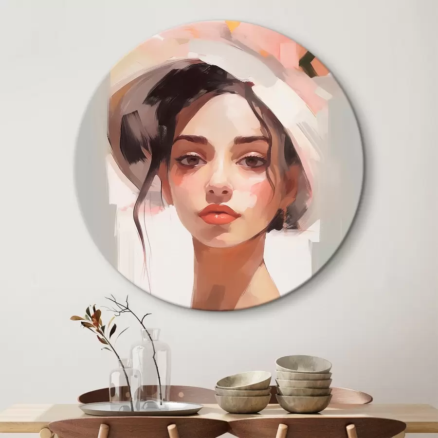 Obraz Dívka v klobouku imitace malby Č. r44778