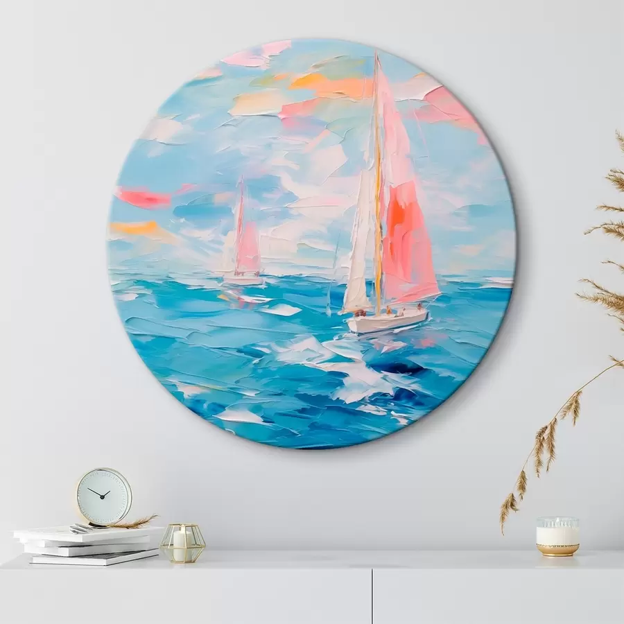 Obraz Plachetnice v moři imitace malby Č. r44780