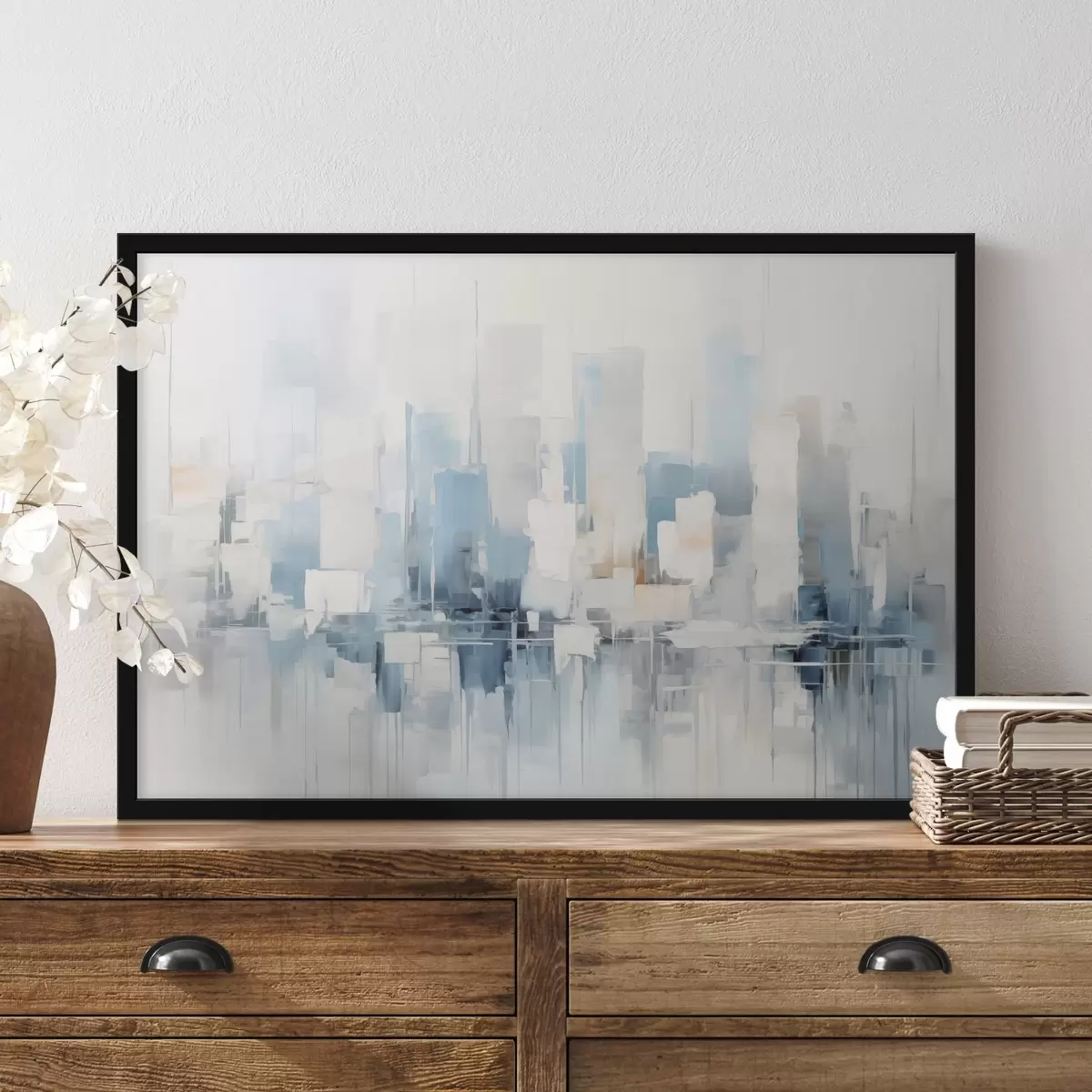 Poster Abstraktní malba imitující město f44768