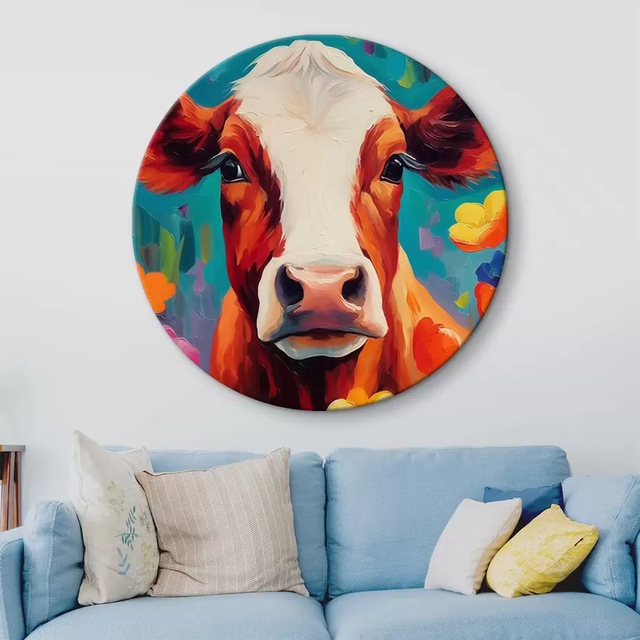 Obraz Kráva mezi květinami Č. r44803