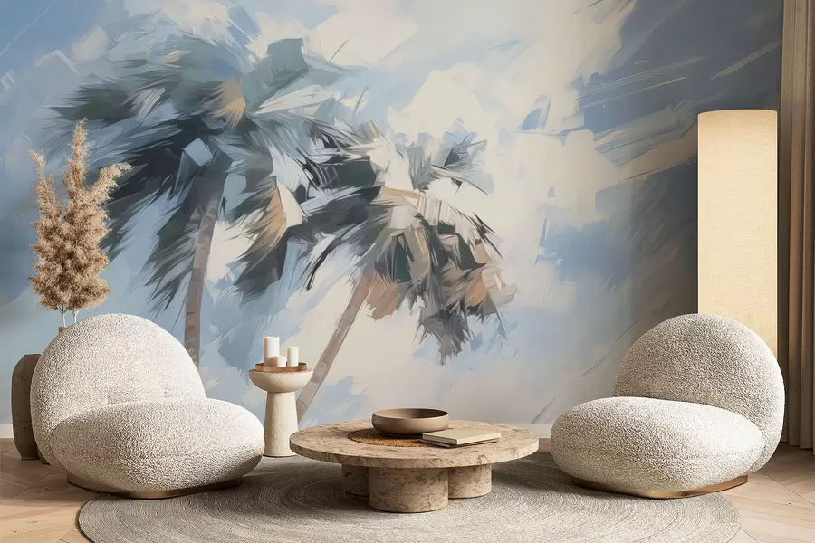 Fototapet Malba imitující palmy w04176