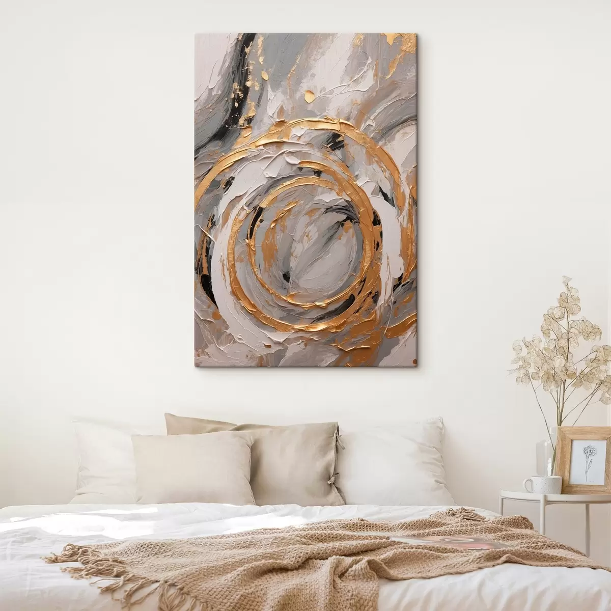 Obraz Abstraktní textura s kruhy a pastely Č. s44876