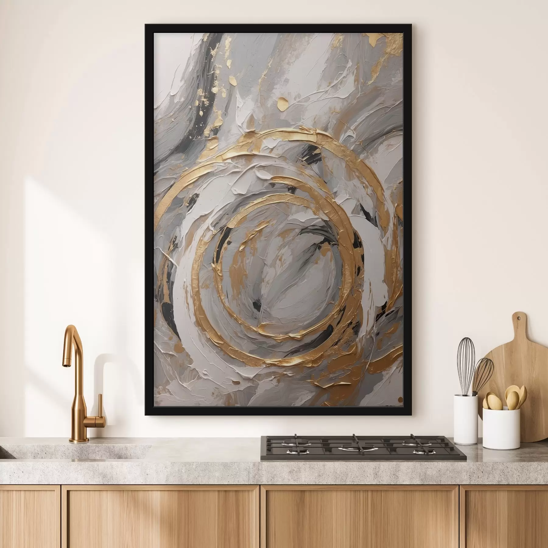 Fototapet Abstraktní textura s kruhy a pastely f44876