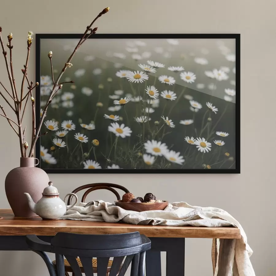 Fototapet Pole kopretiny s rozostřeným zeleným pozadím f44898