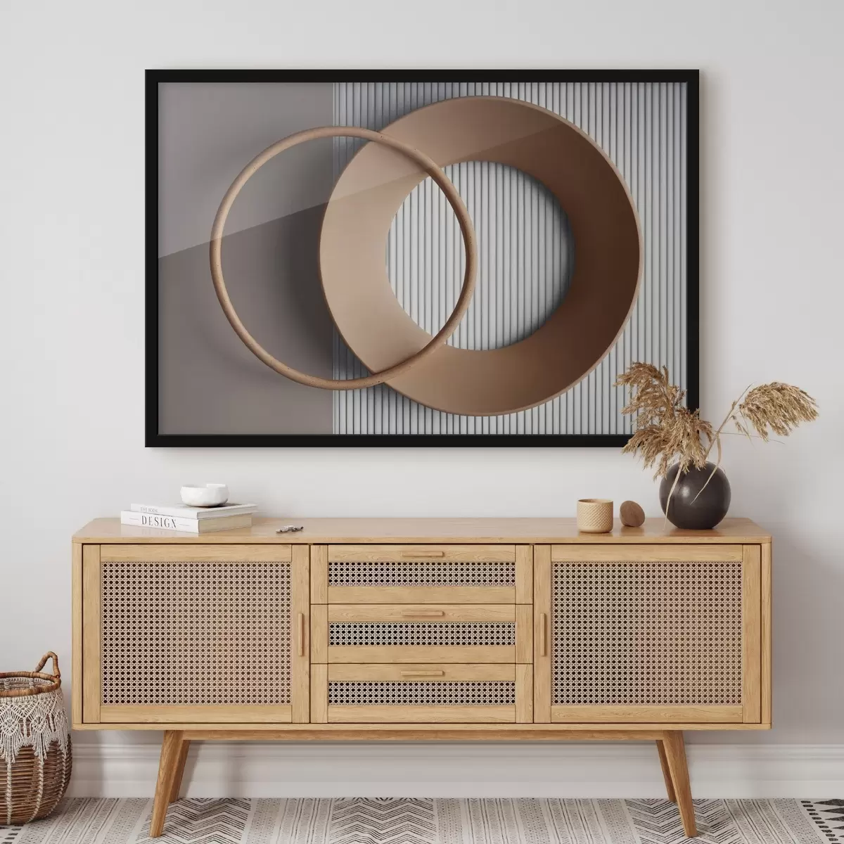 Poster Mlhavé pohoří s tlumenými barvami f44901