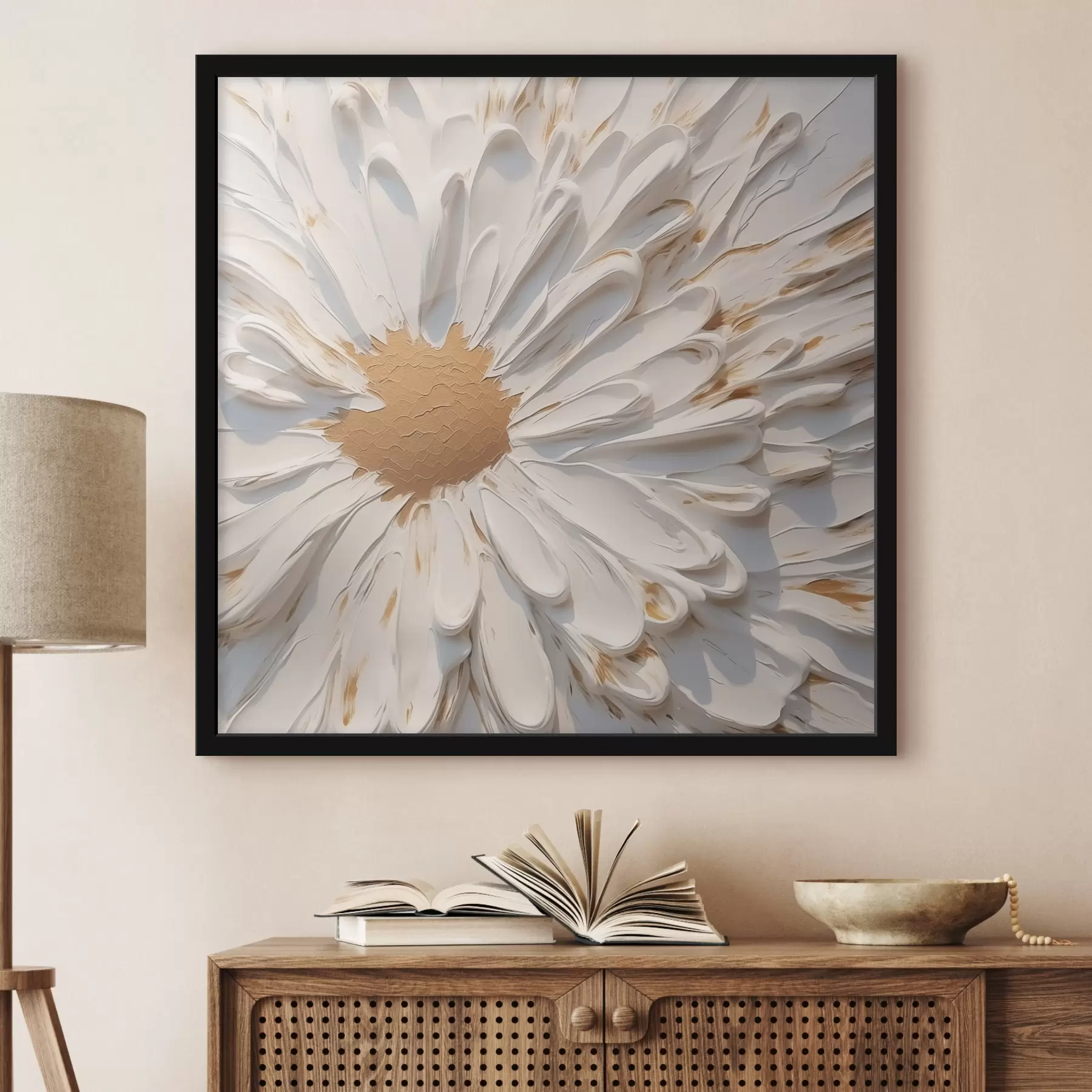 Fototapet Malba imitující heřmánek f44816