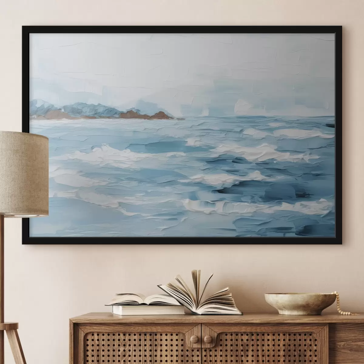 Poster Malba imitující moře f44820