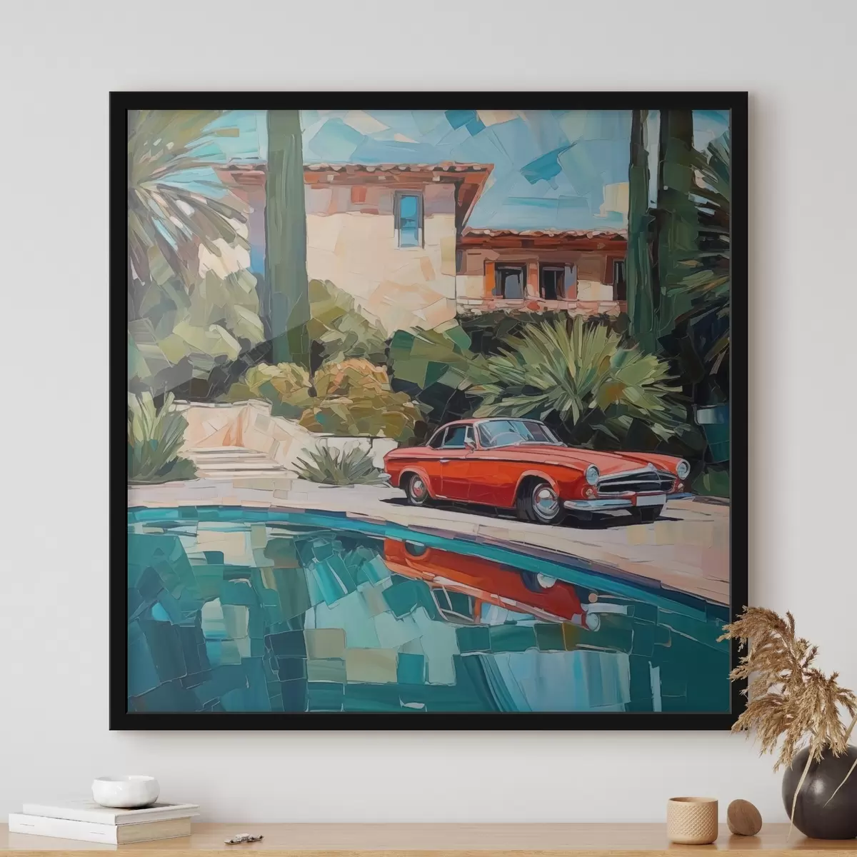 Poster Auto v blízkosti vily f44822