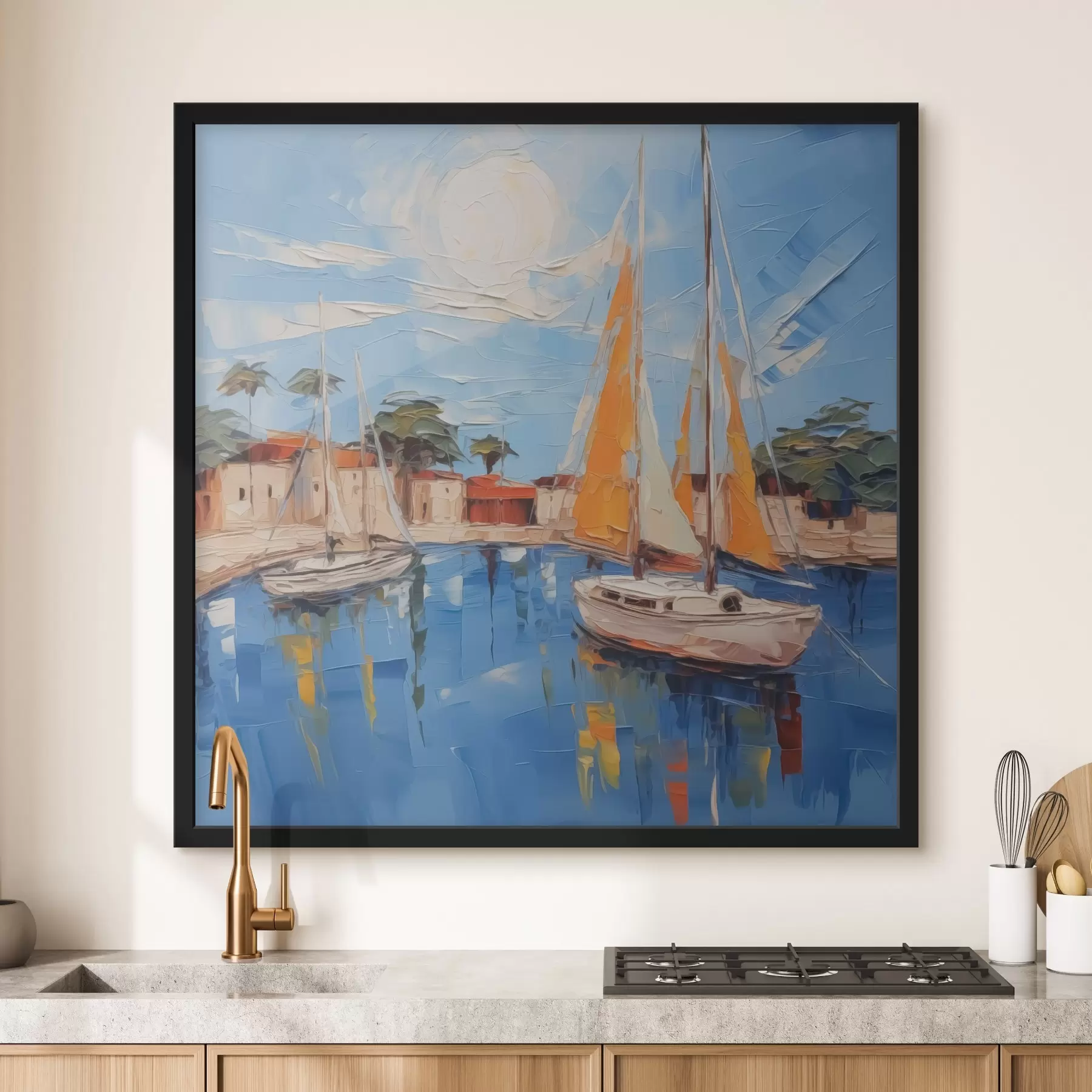 Fototapet Plachetnice u mola f44824