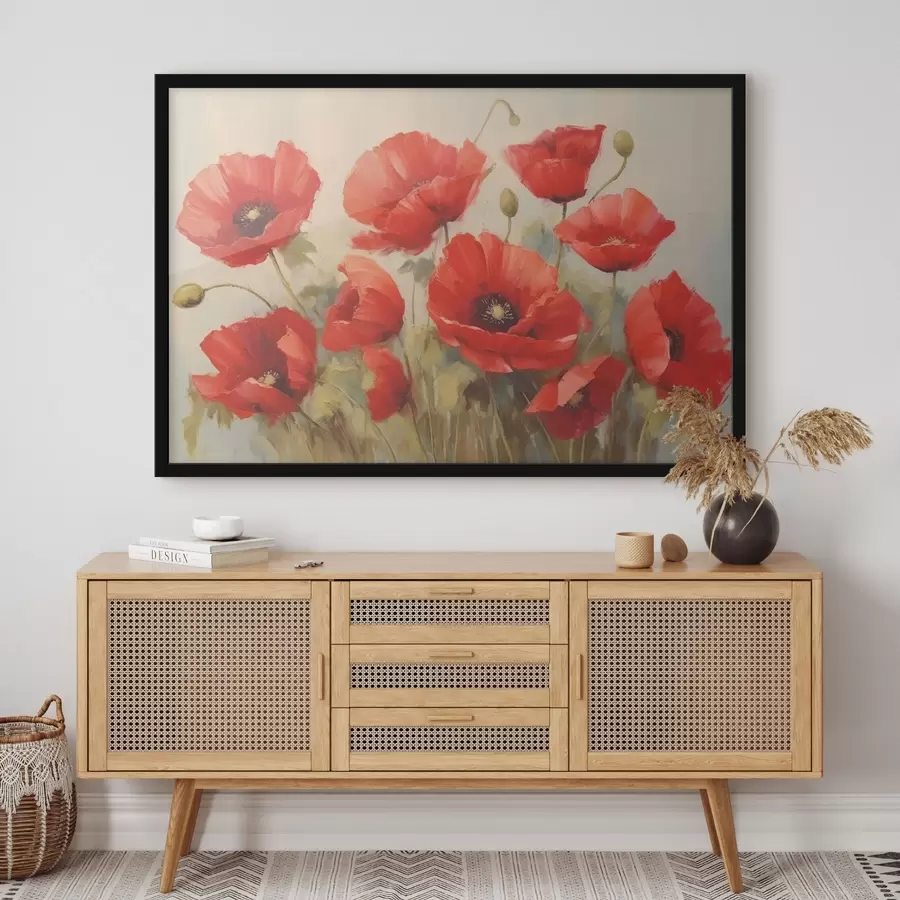 Fototapet Červené máky f44905