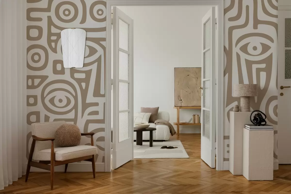 Fototapet Stylizované detaily obličeje w04186v2