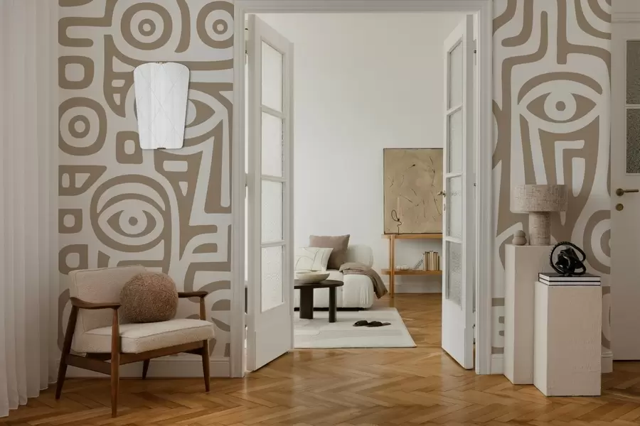 Fototapet Stylizované detaily obličeje w04186v2