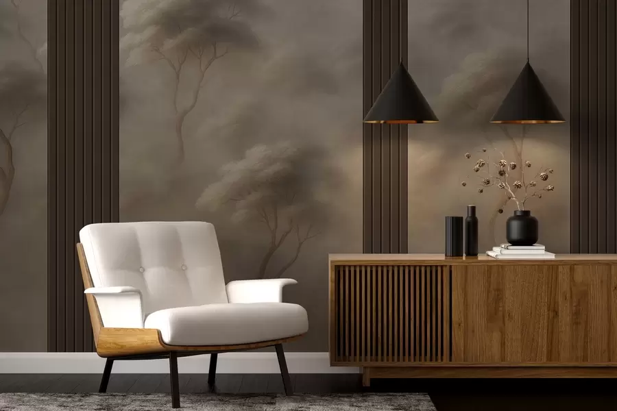 Fototapet Les se setkává s panelovým uměním w04187