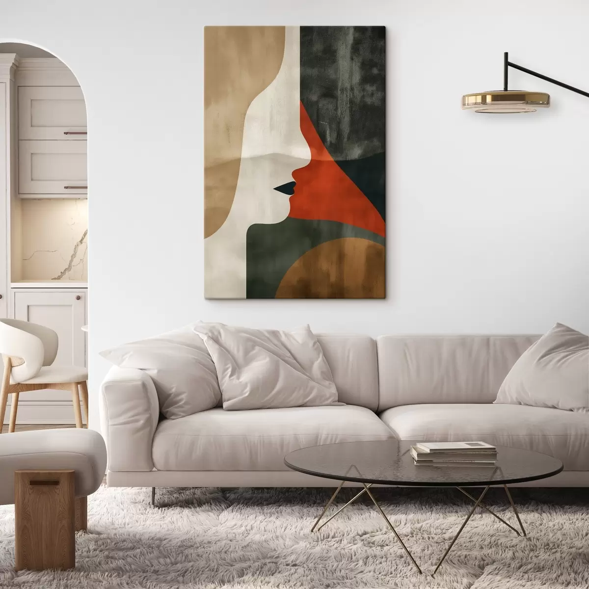 Obraz Tvář a abstrakce Č. s44969