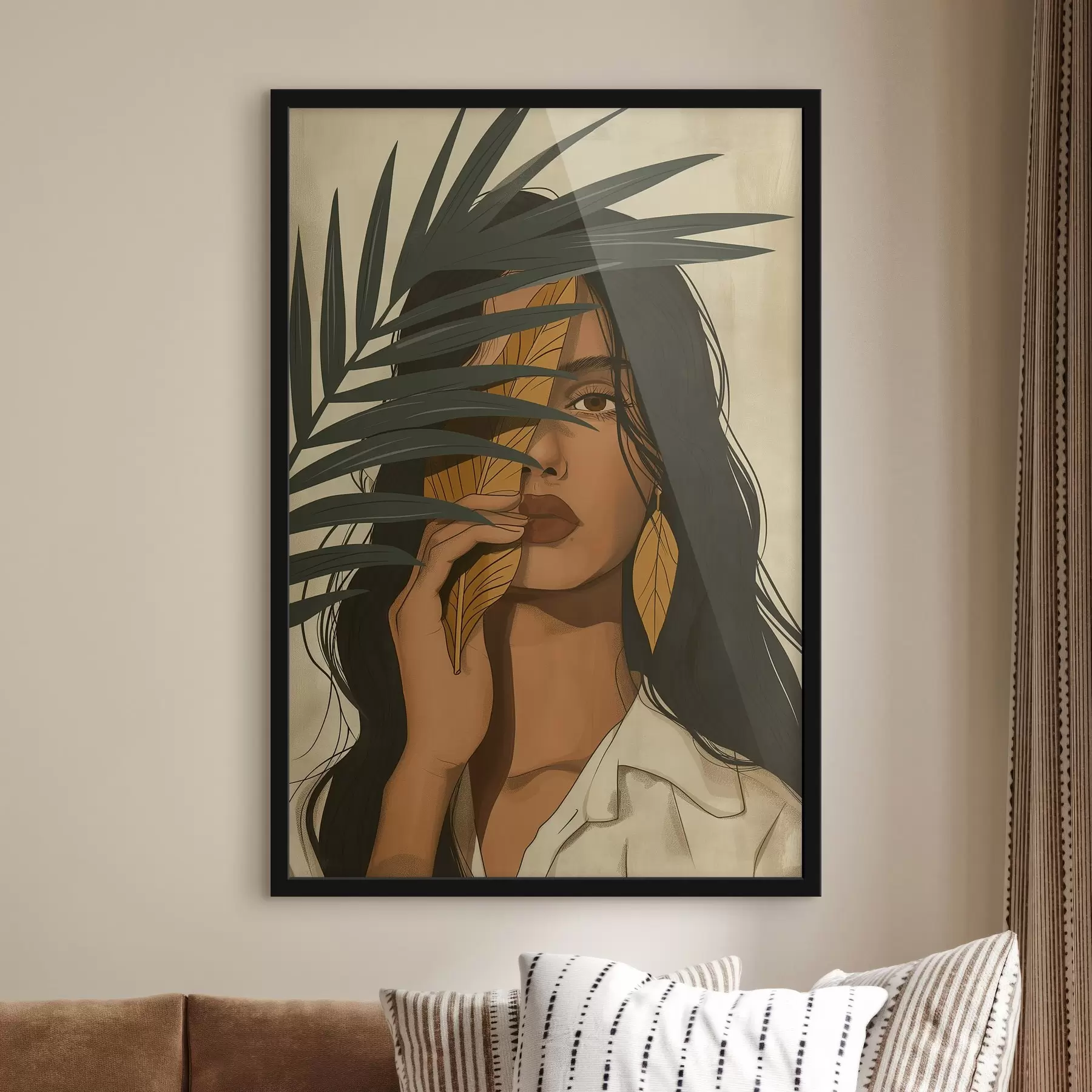 Obraz Tvář skrytá za listy Č. f44960