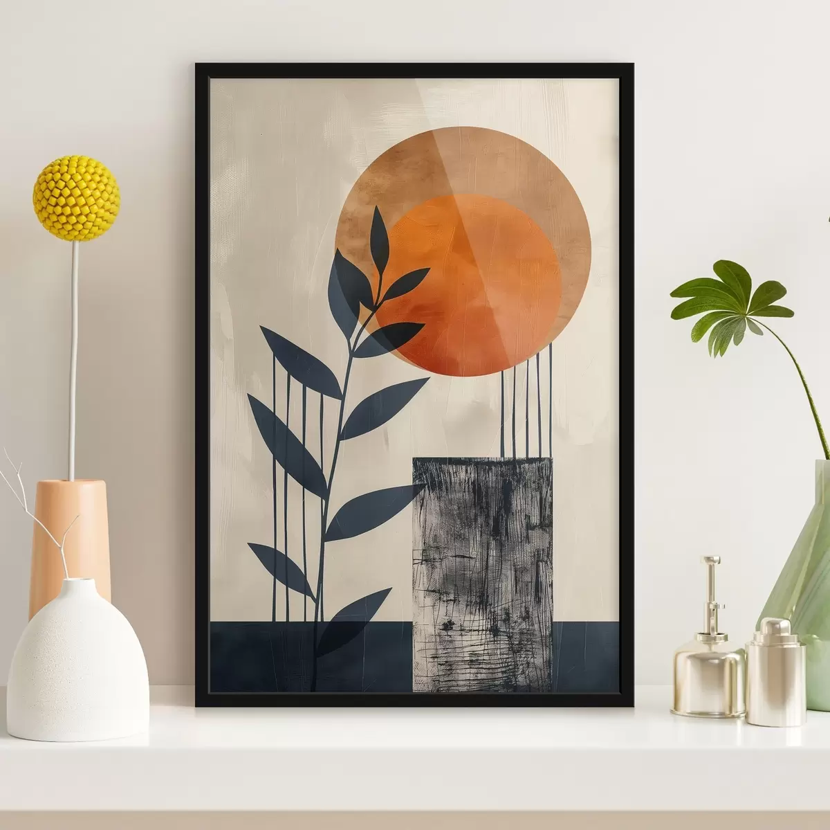 Poster Slunce a listy f44961