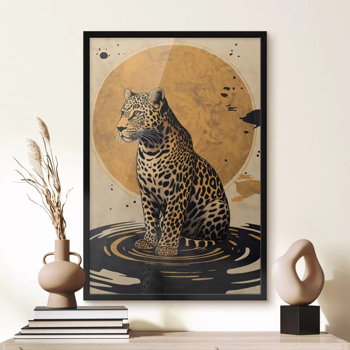 Poster Leopard a slunce f44970