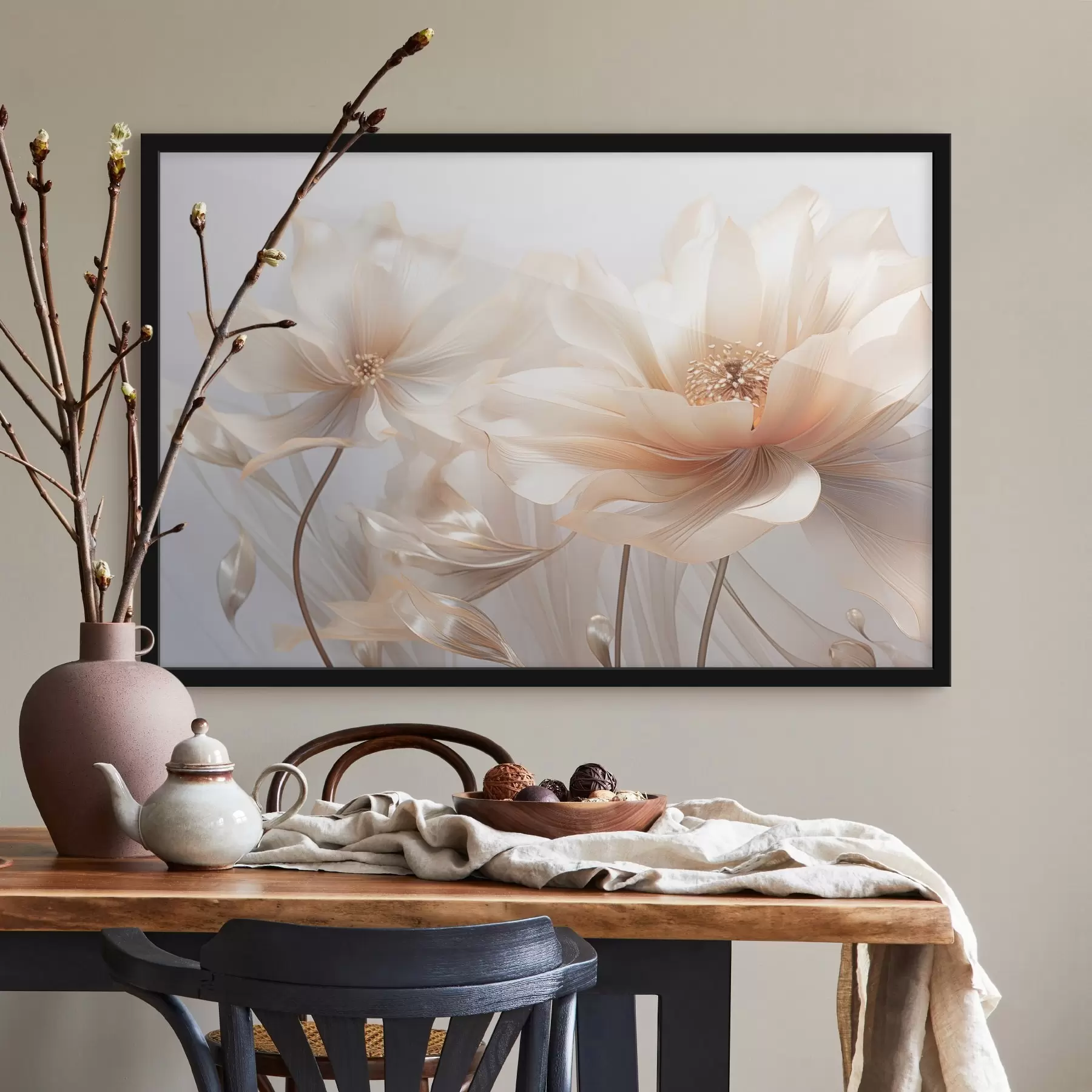 Fototapet Něžné broskvové květiny f44836