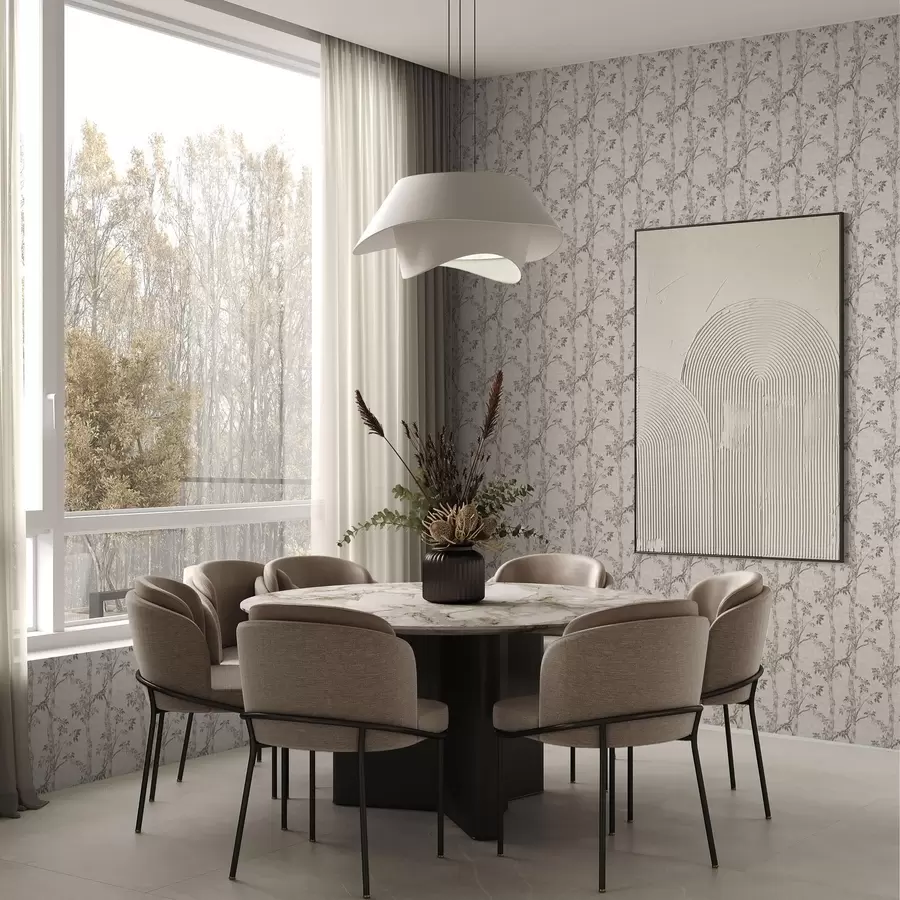 Fototapet Březové větve s listy, texturované pozadí a00257v1