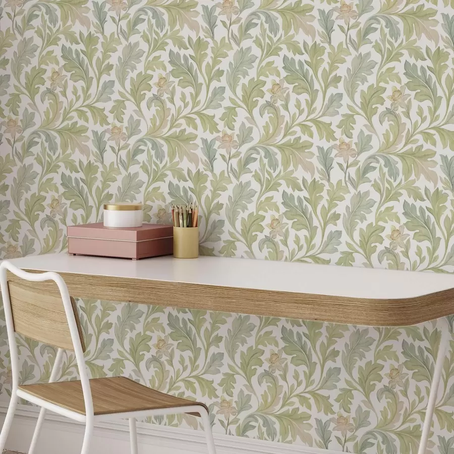 Fototapet Vintage květinový ornament na bílém pozadí a00277v2