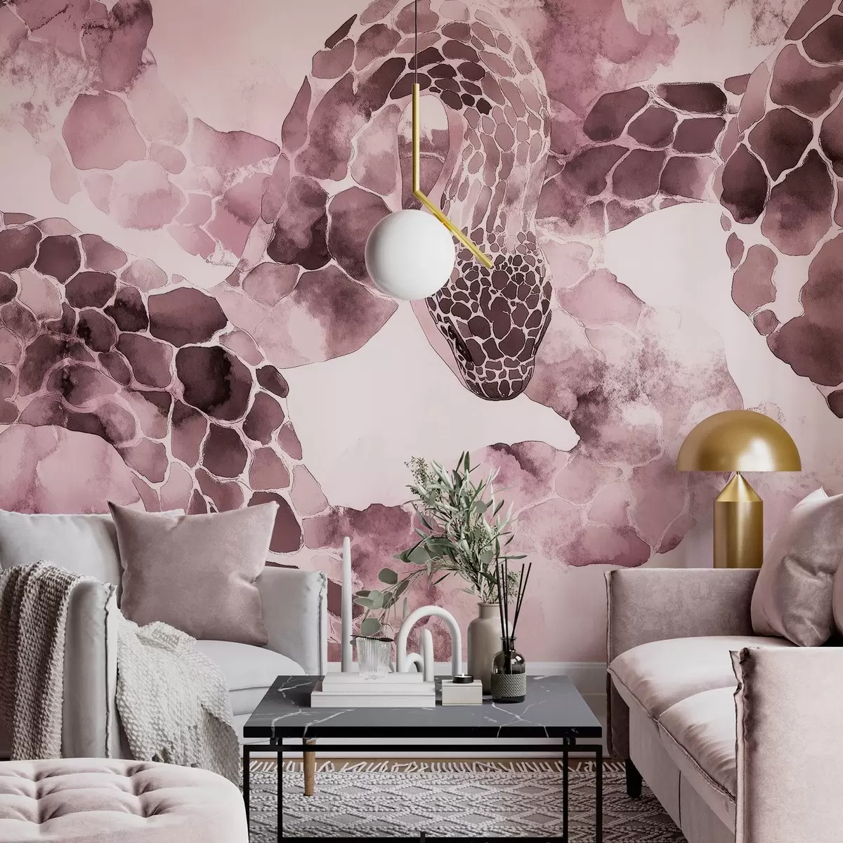 Fototapet Silueta hada, akvarelový styl, vínové barvy w04113v1