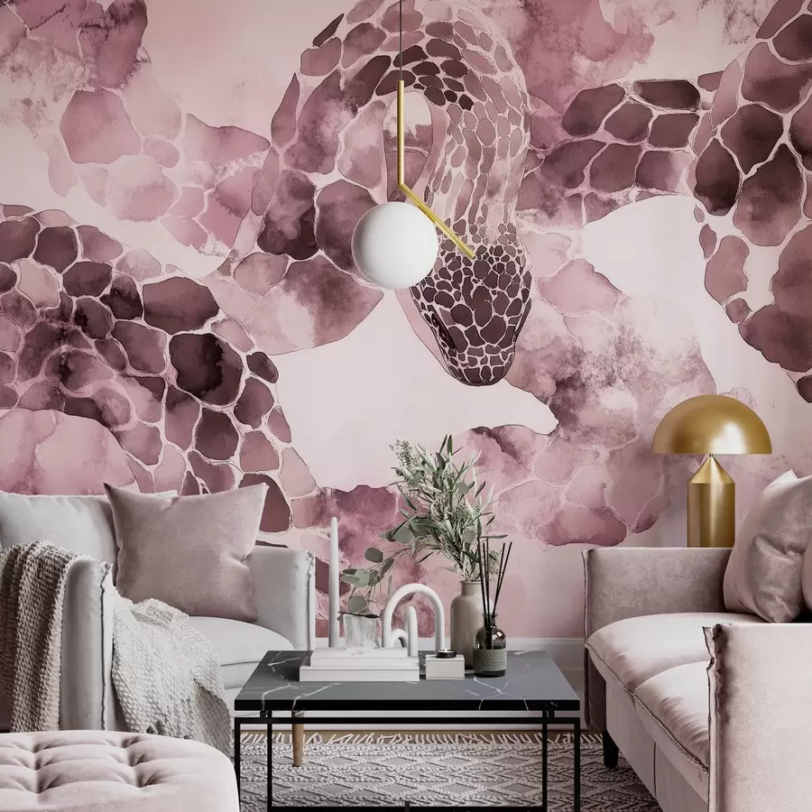 Fototapet Silueta hada, akvarelový styl, vínové barvy w04113v1