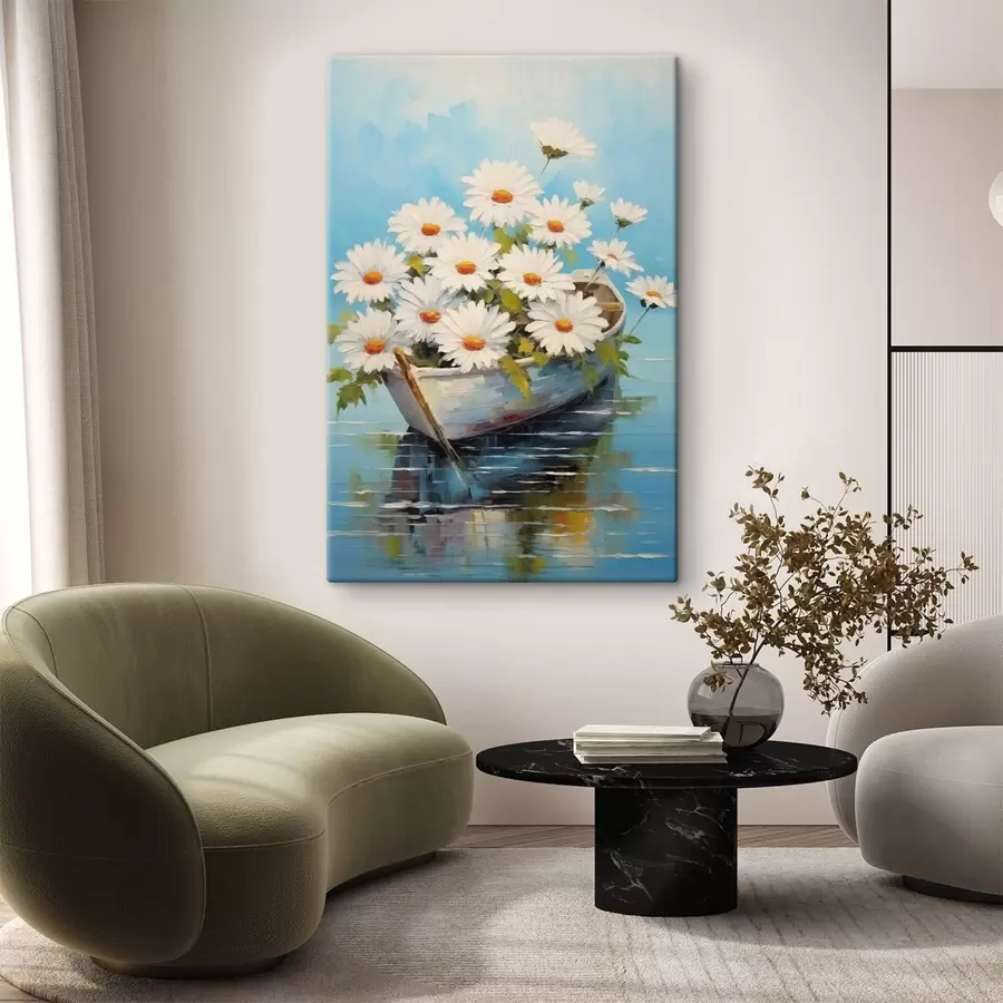 Obraz Sedmikrásky v lodi na vodě Č. s44987