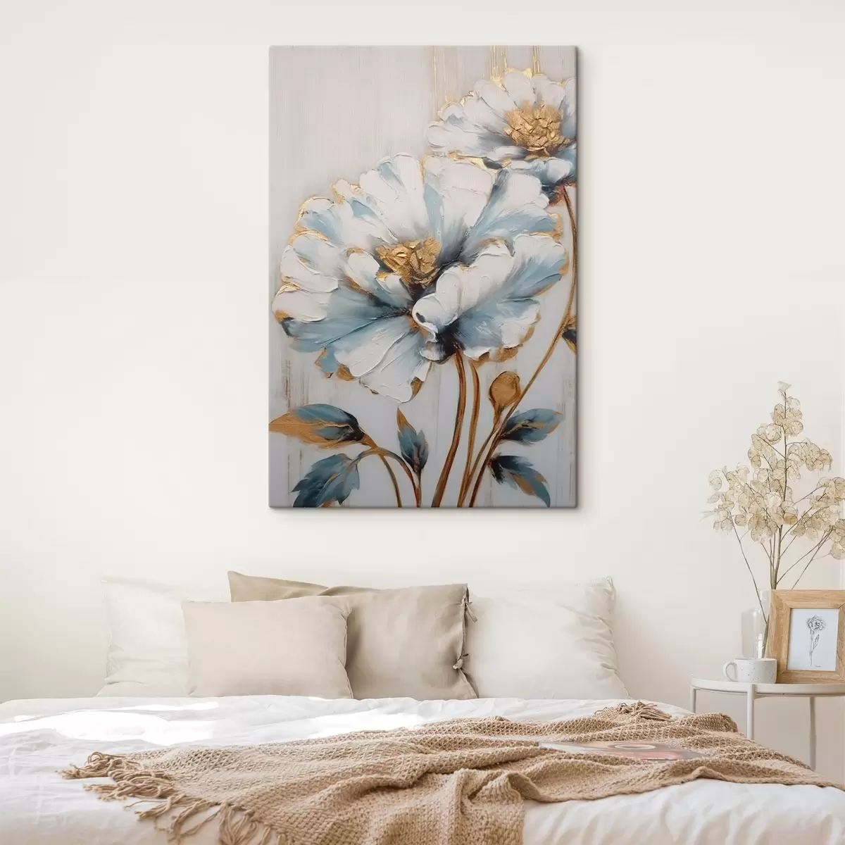 Obraz Modré a bílé květy Č. s44989